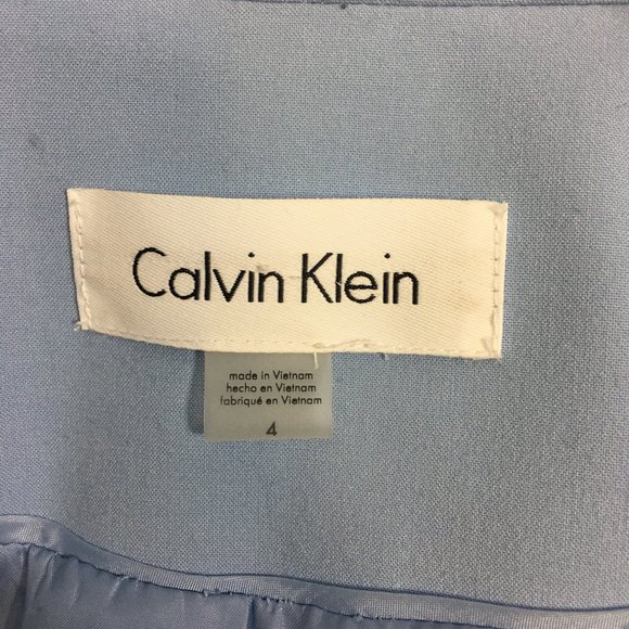 Calvin Klein Powder Blue Single-Breasted Blazer - Picture 6 of 7